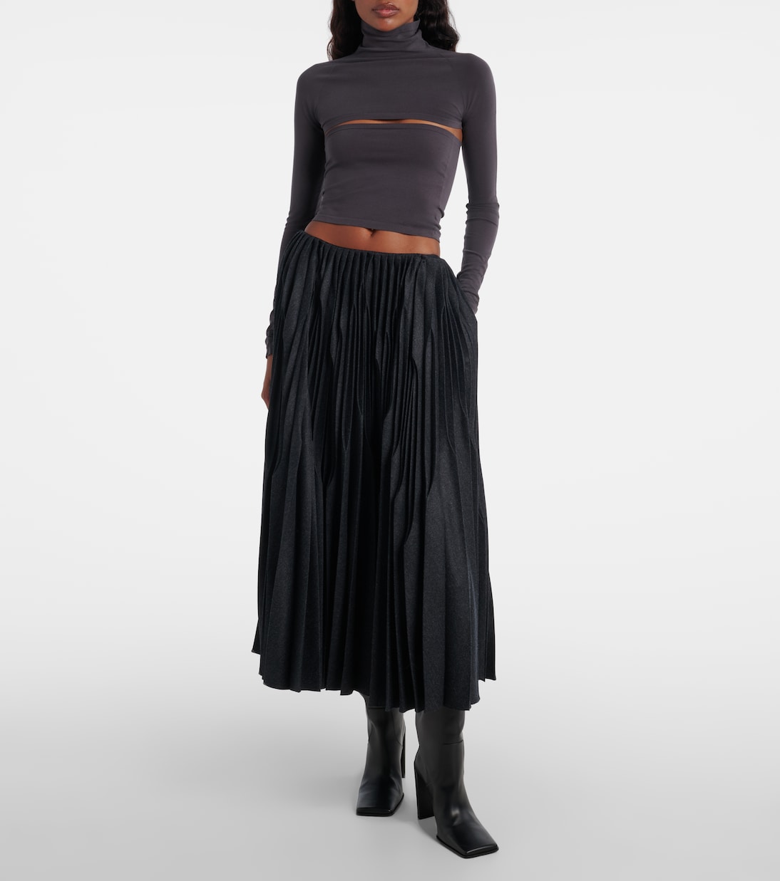 Second-Skin 크롭 컷아웃 탑 | Alaïa