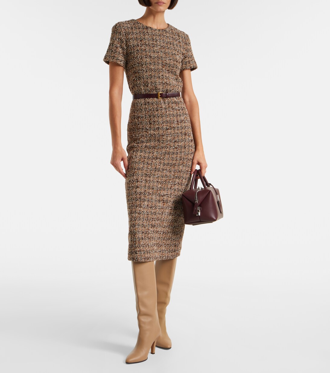 Giugno cotton and wool-blend midi dress | Max Mara