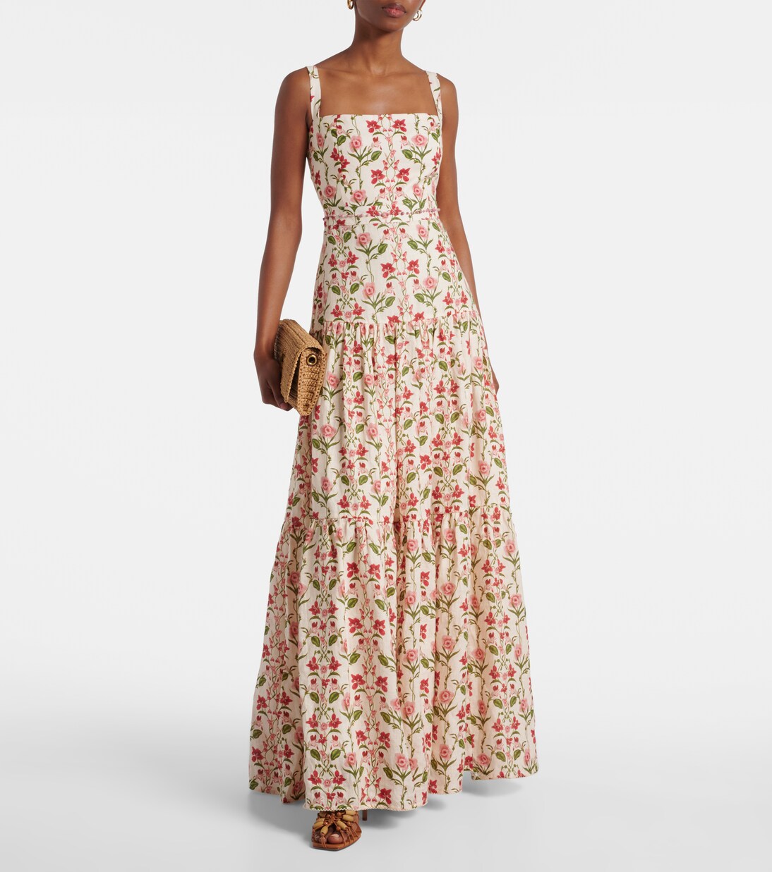 Lima floral linen maxi dress | Agua by Agua Bendita