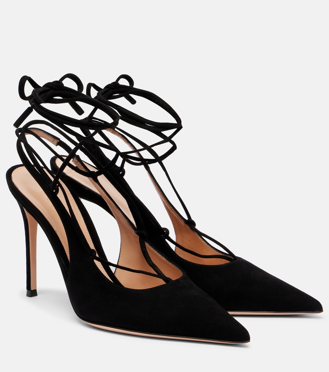 95 suede lace-up slingback pumps | Gianvito Rossi