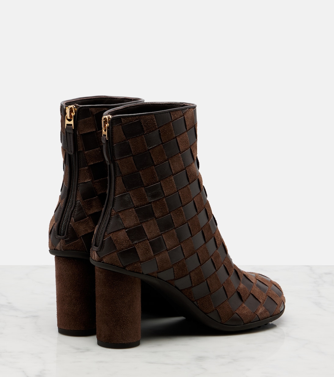 Ankle Boots Atomic aus Leder und Veloursleder | Bottega Veneta