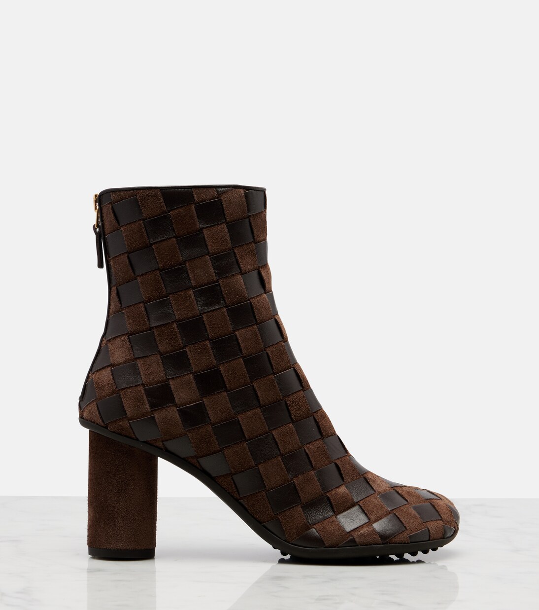 Ankle Boots Atomic aus Leder und Veloursleder | Bottega Veneta