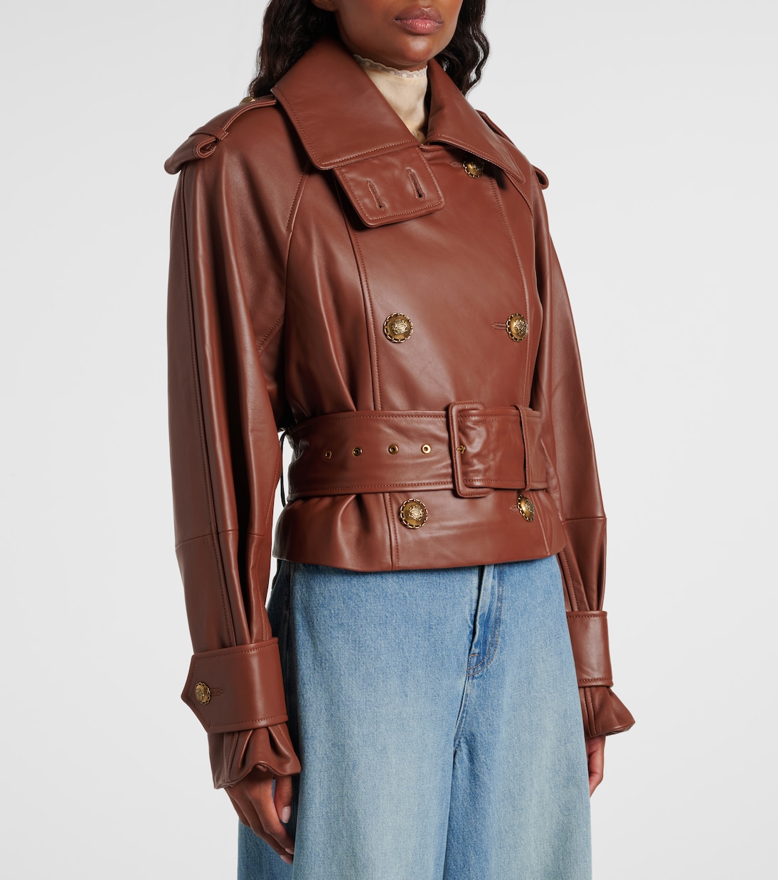 Hypnotic cropped leather jacket | Zimmermann