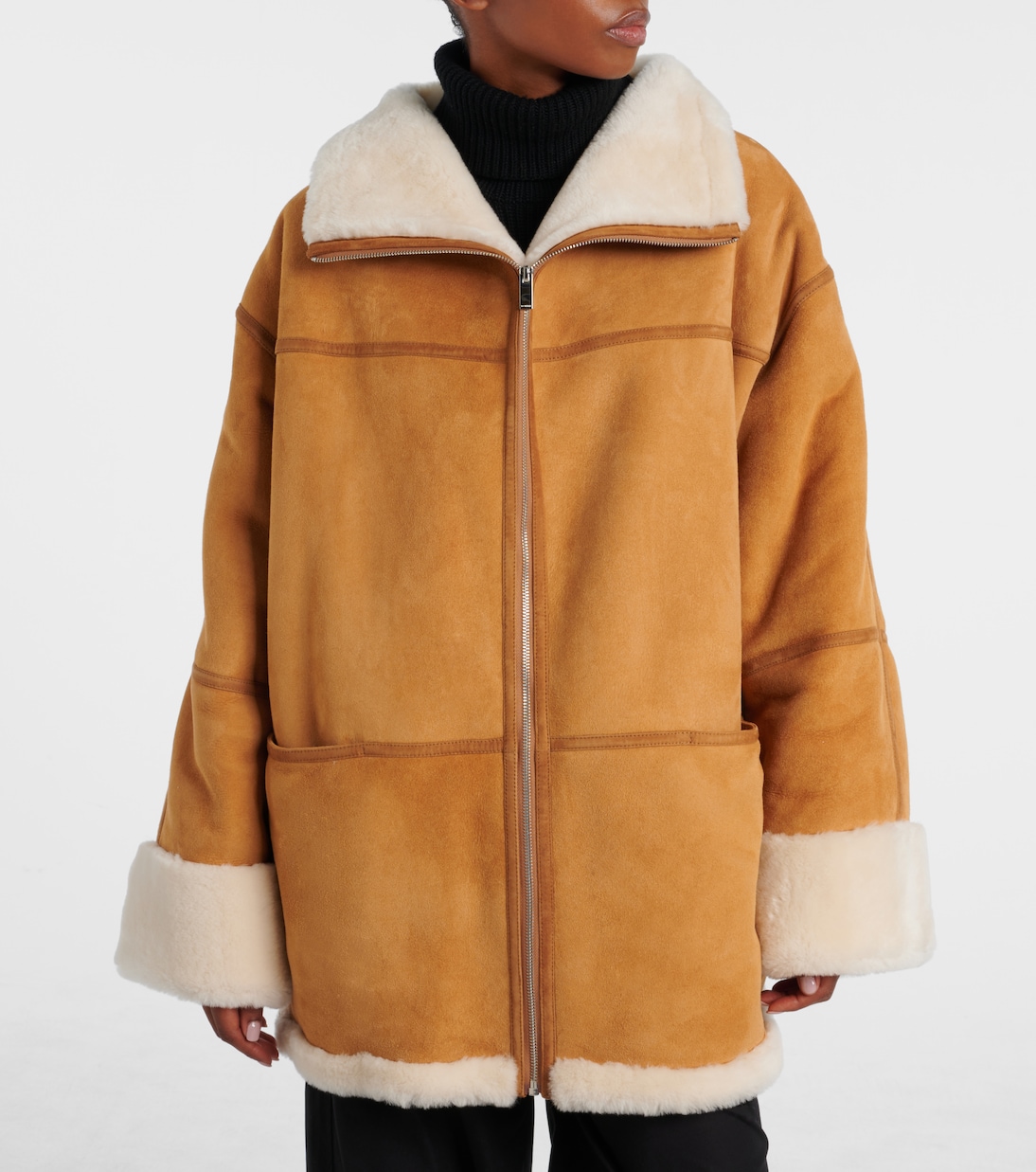 Shearling and suede jacket | Toteme