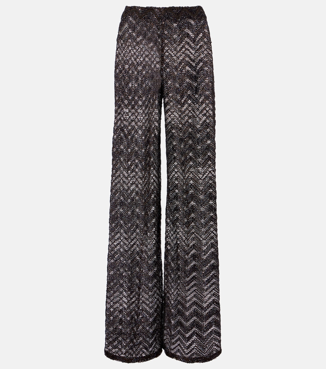 Weite Hose aus Häkelstrick | Missoni