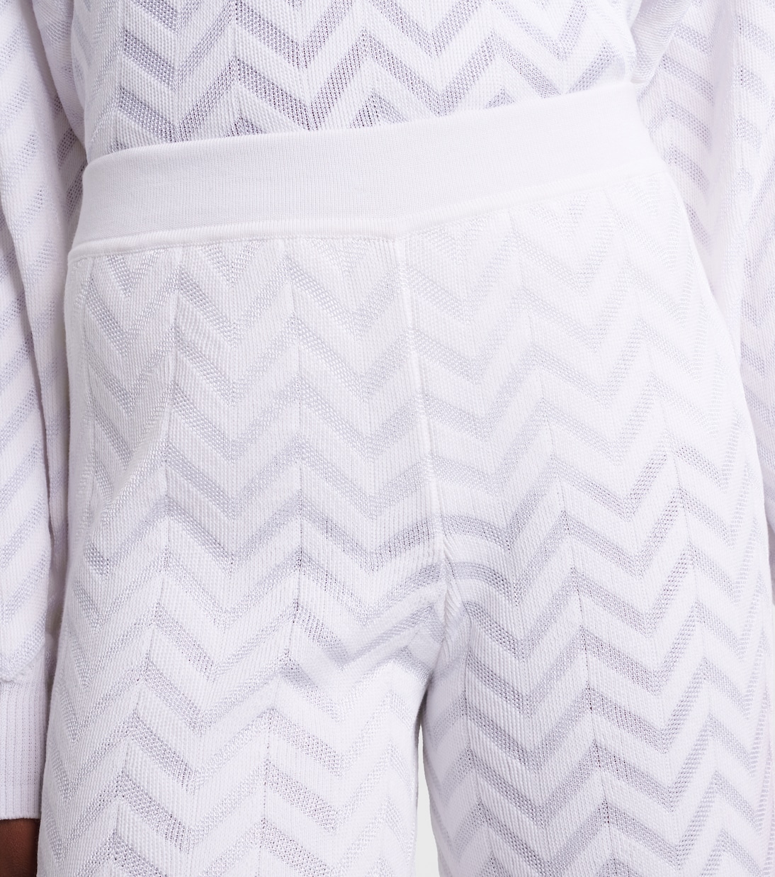 Chevron cotton-blend wide-leg pants | Missoni