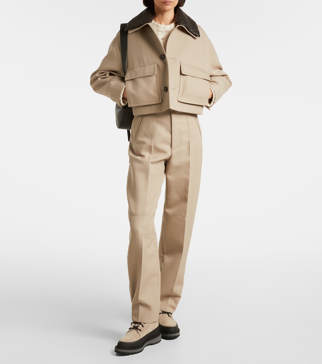 Dolomite shearling-lined suede combat boots | Le Monde Béryl