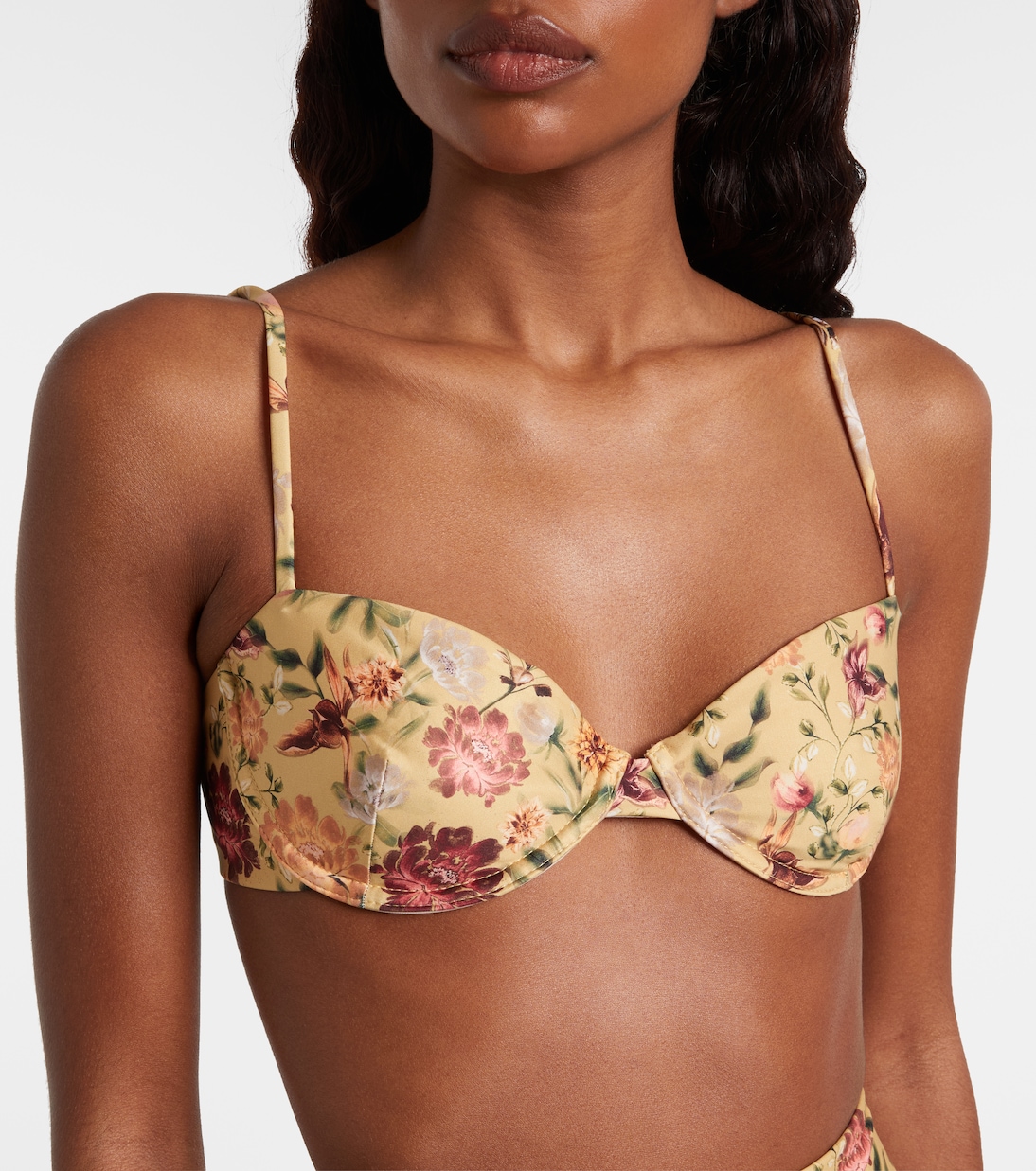 Magdalena floral bikini top | Agua by Agua Bendita
