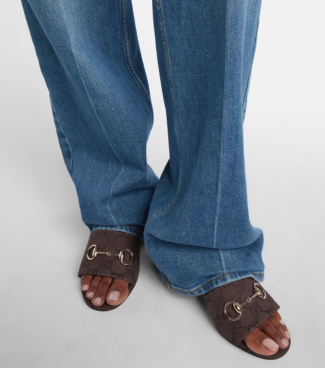 Horsebit GG Canvas mules | Gucci