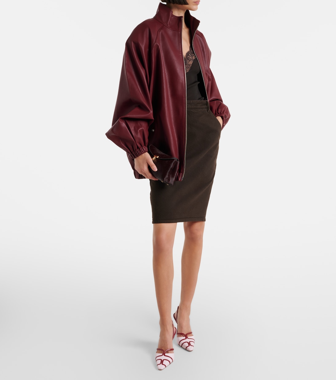 Sarto 90 레더 슬링백 펌프스 | Manolo Blahnik