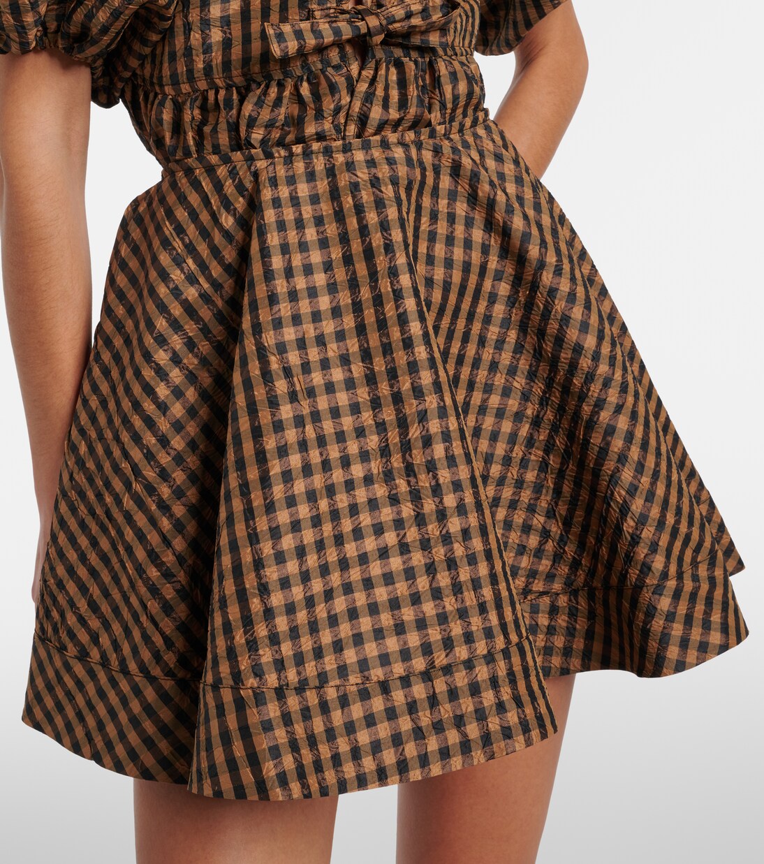 Mini-jupe à carreaux | Ganni