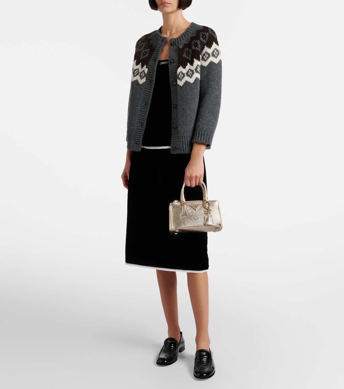 Galleria Mini metallic leather tote bag | Prada