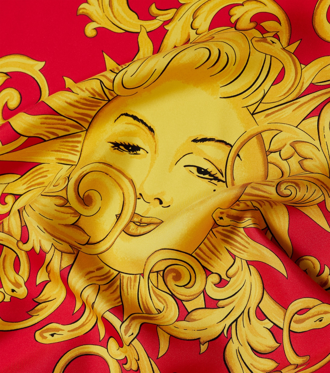 Sciarpa in twill di seta con stampa | Versace