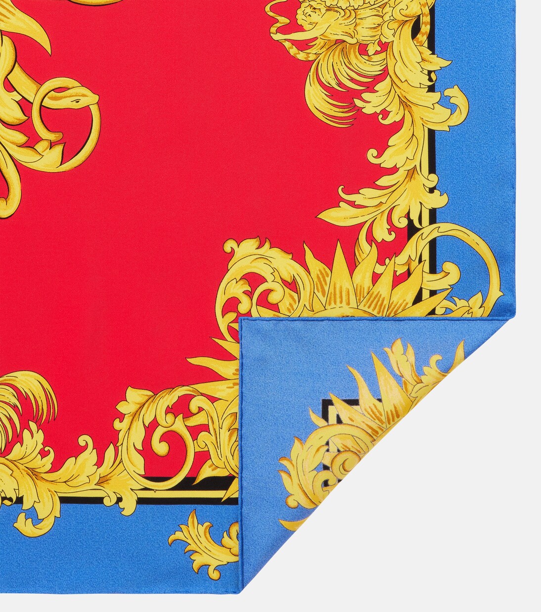 Sciarpa in twill di seta con stampa | Versace