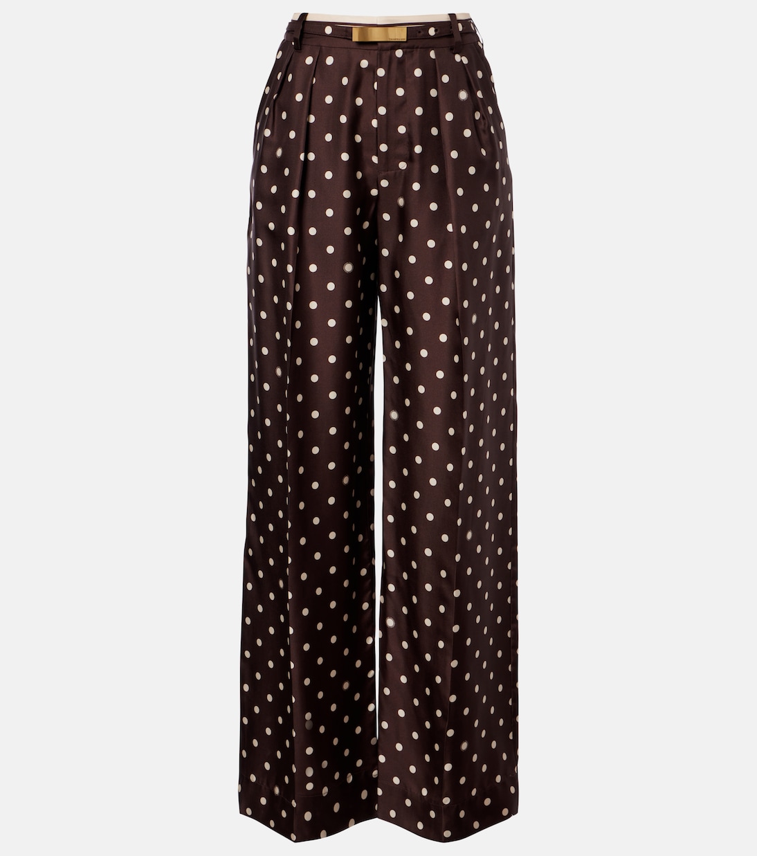 بنطلون واسع من الساتان الحريري بنقاط البولكا | Zimmermann