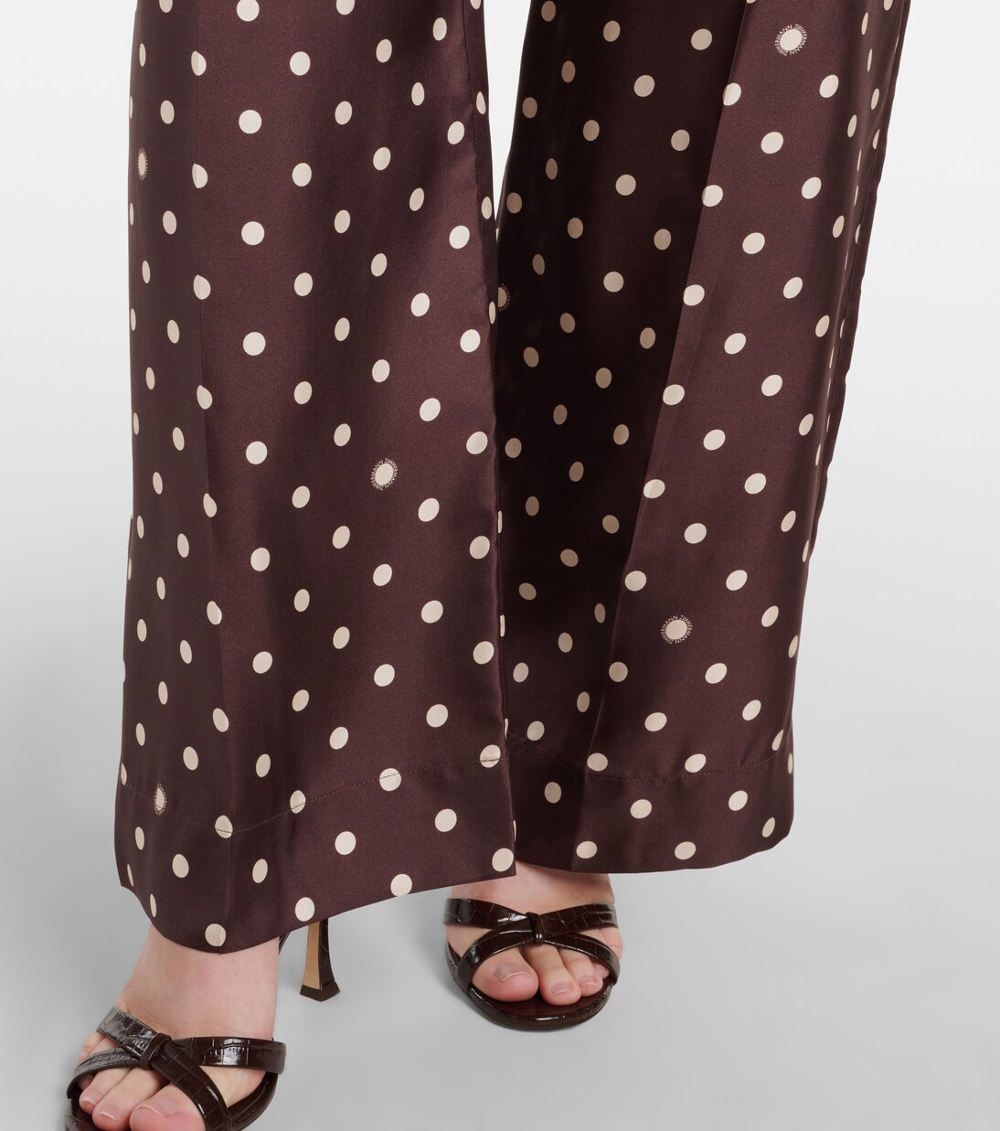 بنطلون واسع من الساتان الحريري بنقاط البولكا | Zimmermann