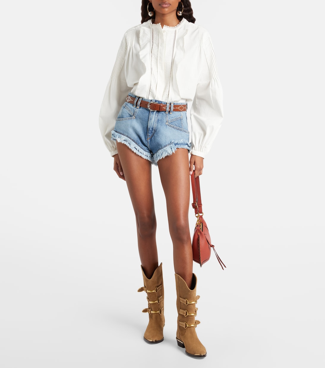 Oskan Moon studded leather shoulder bag | Isabel Marant