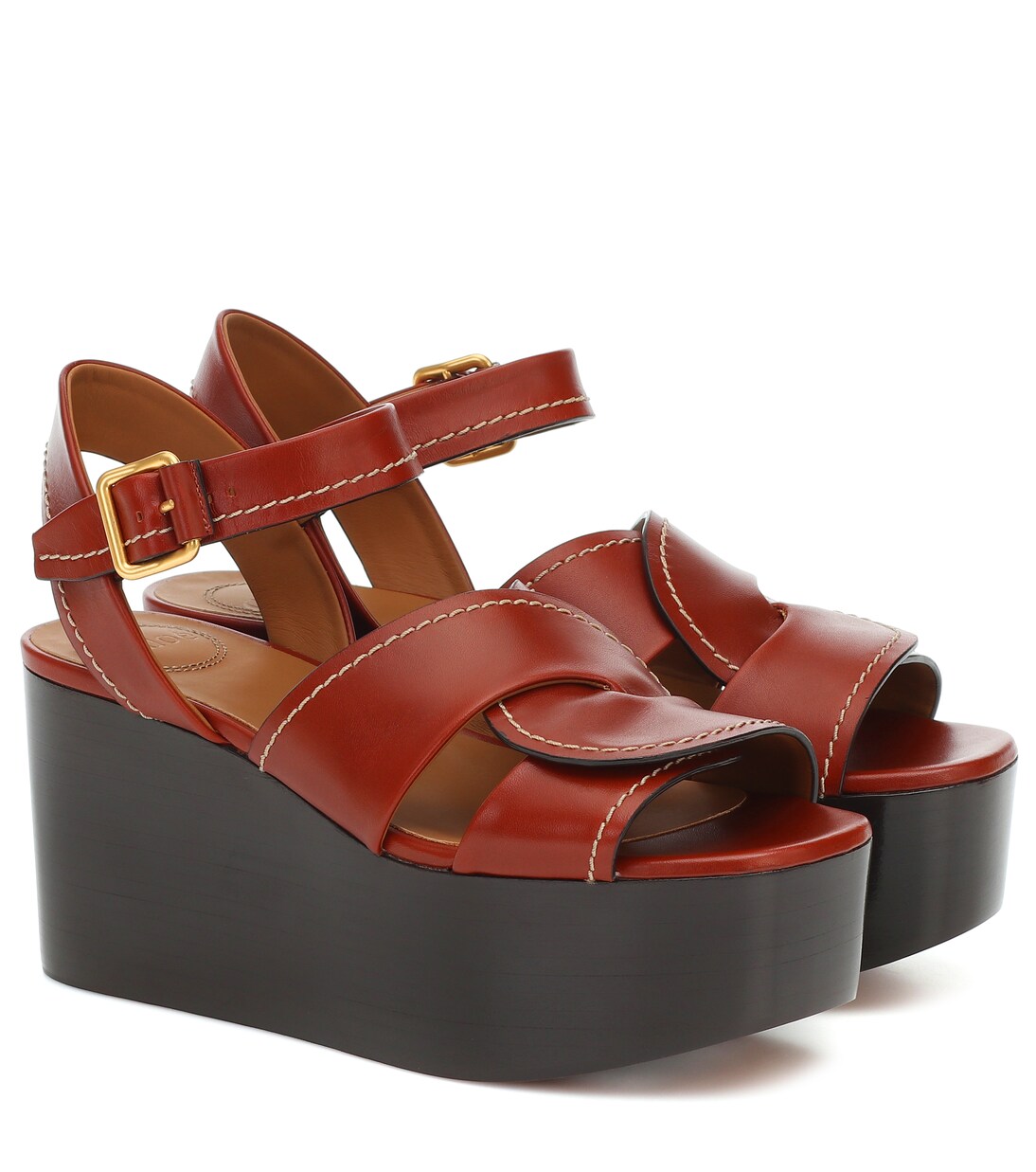 Sandales à plateforme en cuir | Chloé