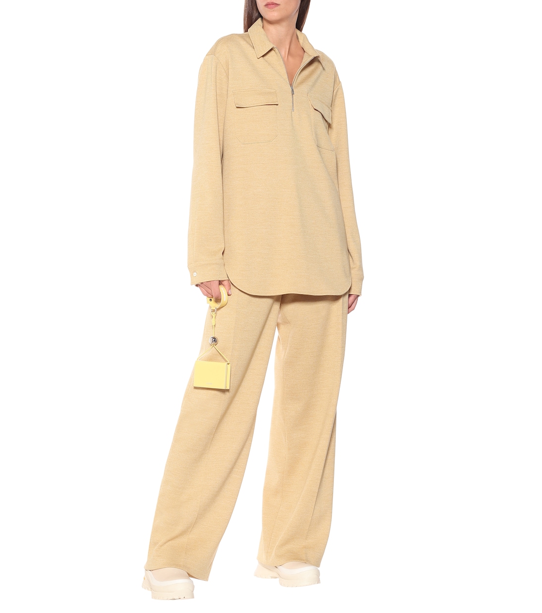 Pantaloni a gamba larga in lana | Jil Sander