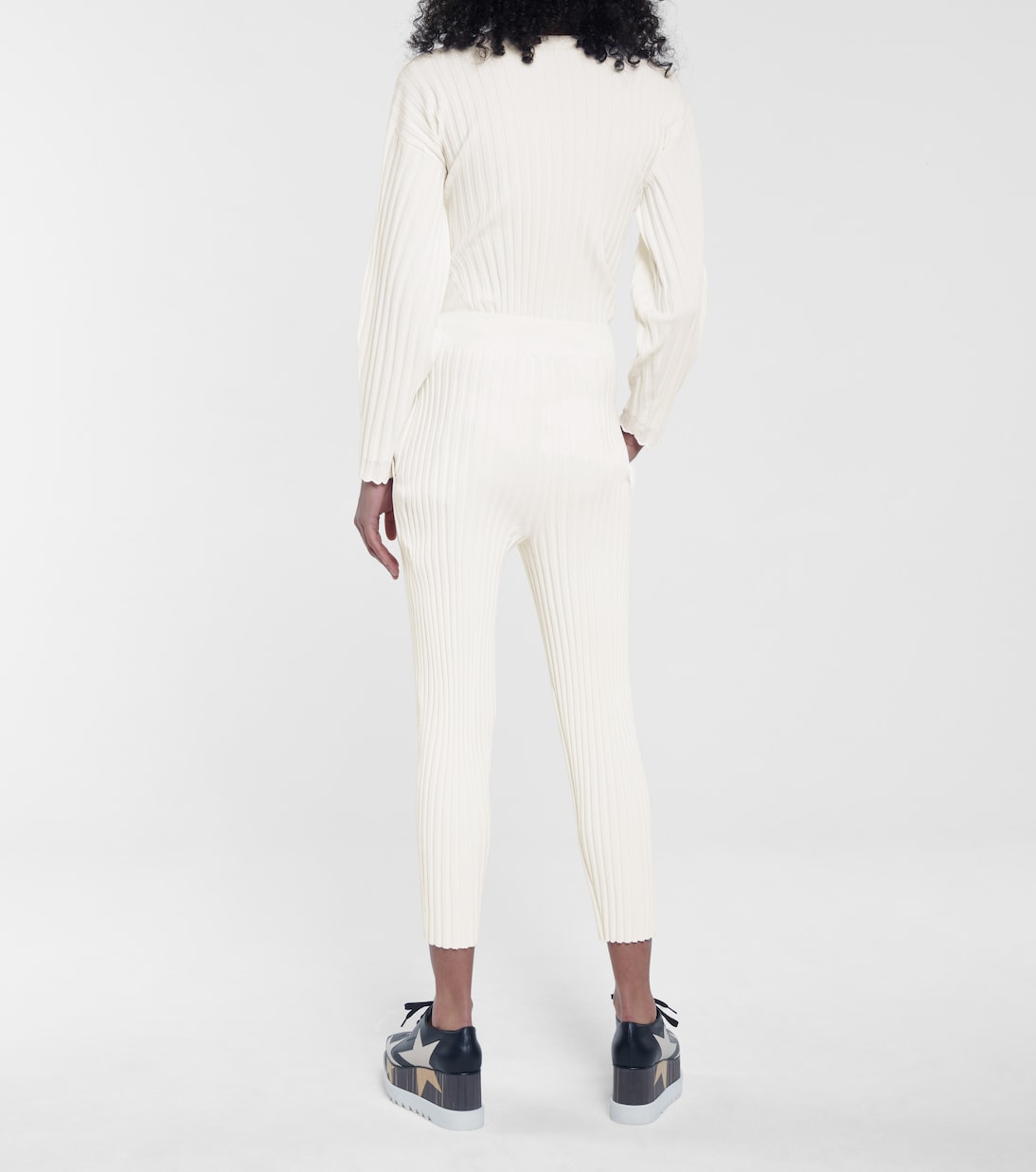 Ribbed wool-blend straight pants | Stella McCartney