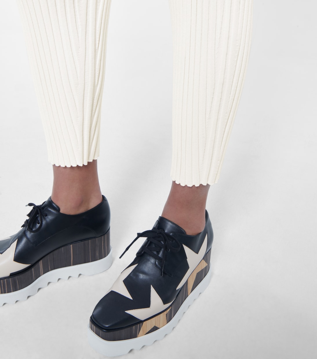 Ribbed wool-blend straight pants | Stella McCartney