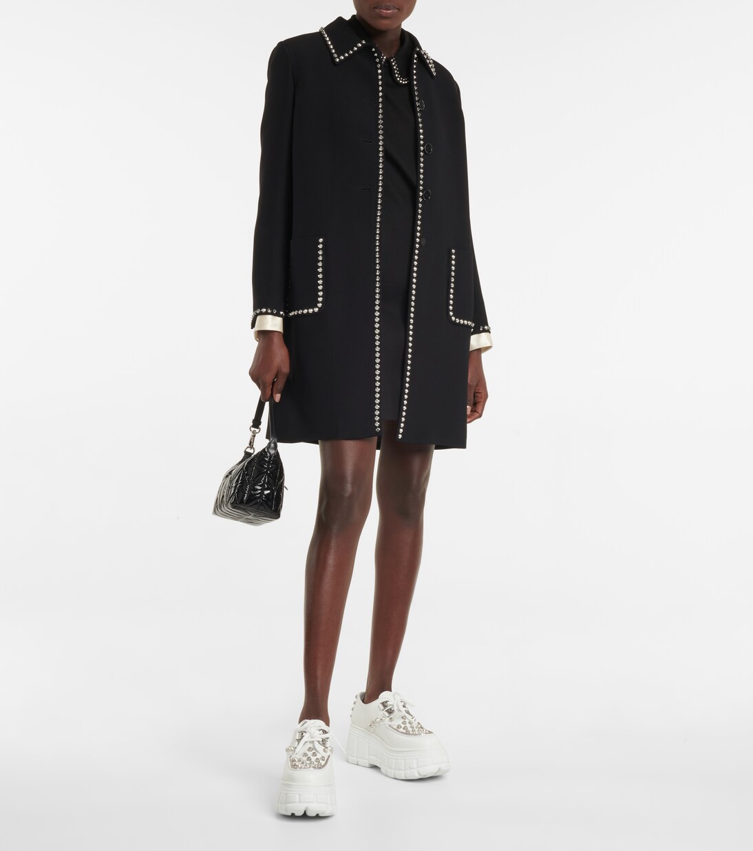Stringate in pelle con platform | Miu Miu