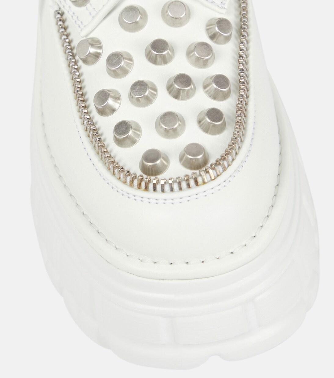 Stringate in pelle con platform | Miu Miu