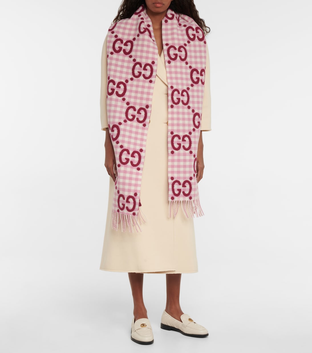 Sciarpa in jacquard GG di lana | Gucci