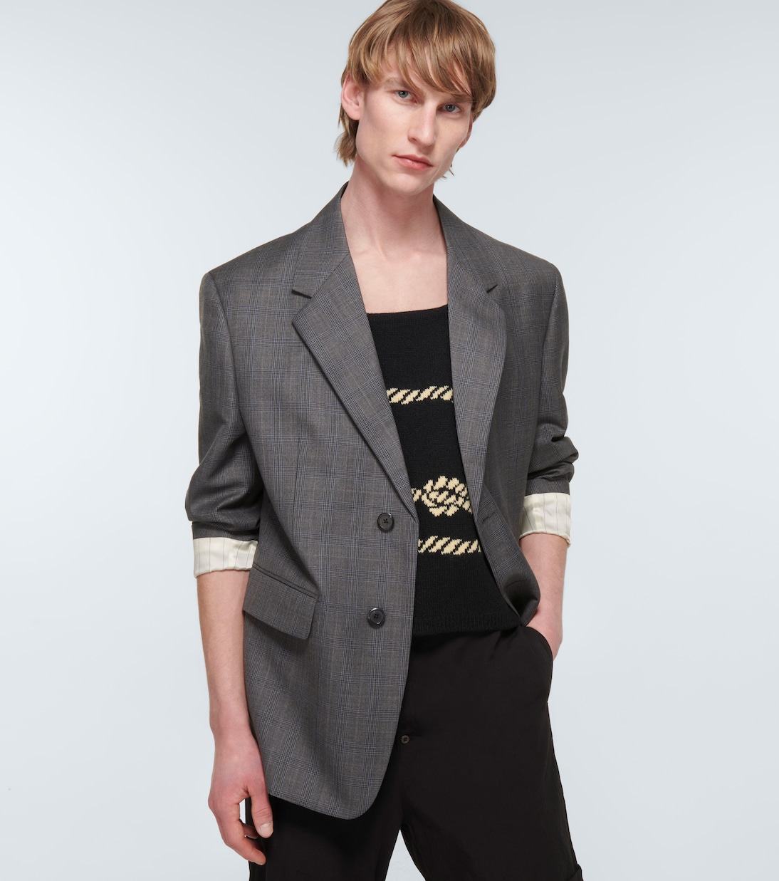 Blazer in lana e seta | Prada