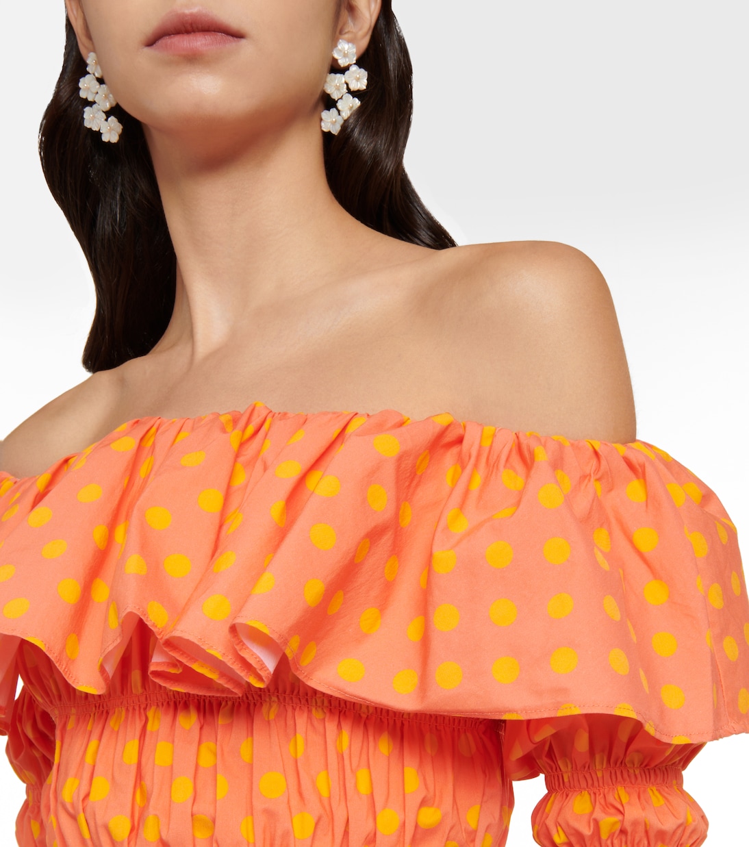 Lydia polka-dot off-shoulder top | Caroline Constas