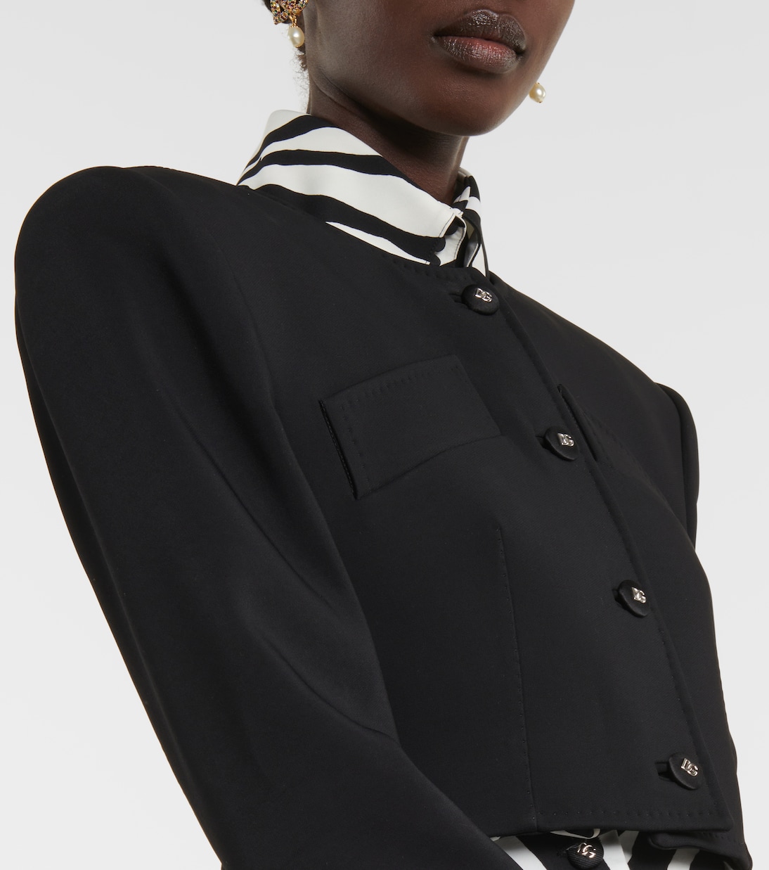 Cropped-Jacke aus Cady | Dolce&Gabbana
