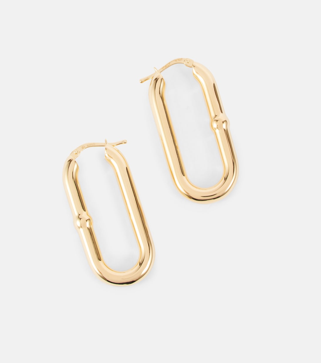 Orecchini a cerchio Chains bagnati in oro | Bottega Veneta