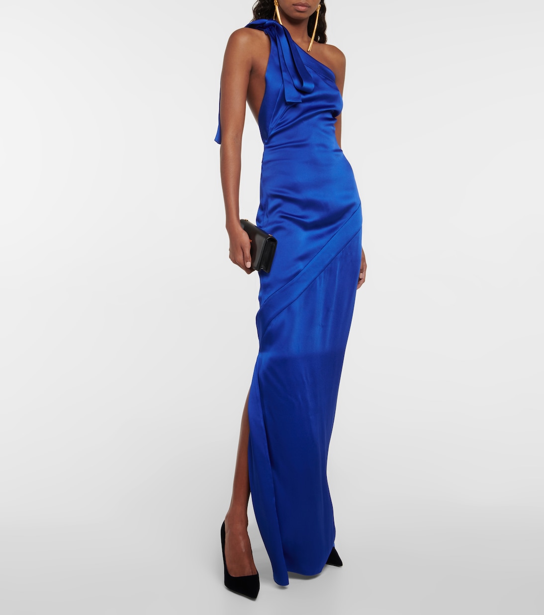 One-Shoulder-Robe aus Satin | Tom Ford