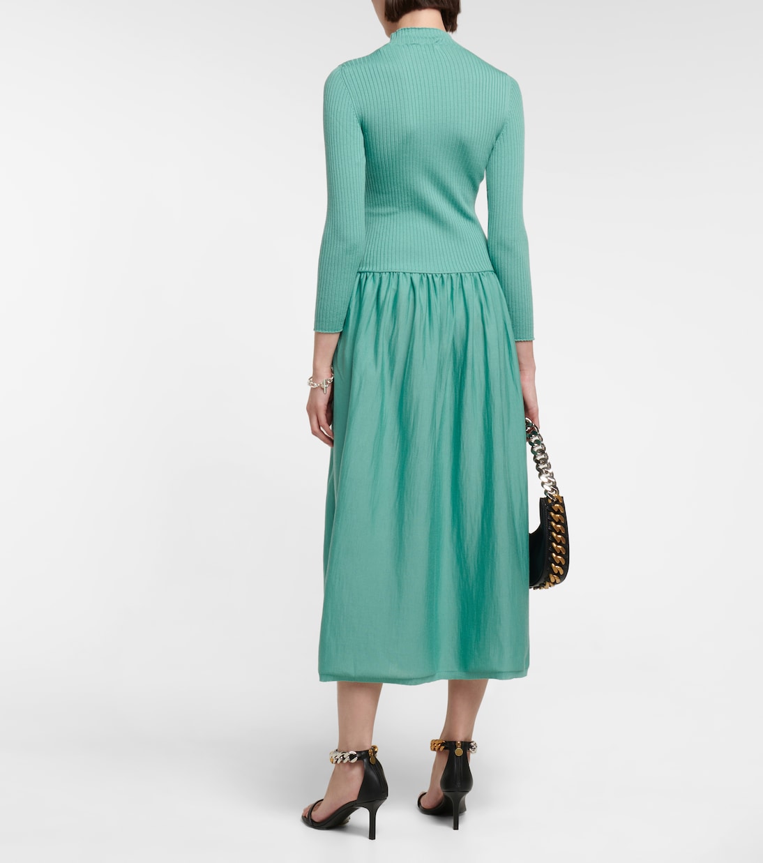 Mockneck wool midi dress | Stella McCartney