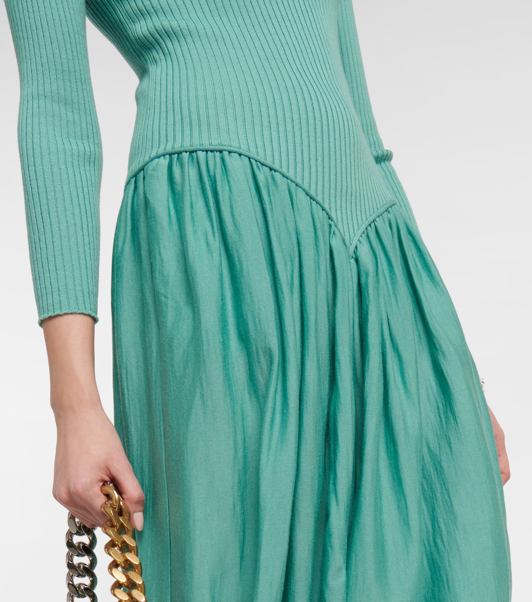 Mockneck wool midi dress | Stella McCartney