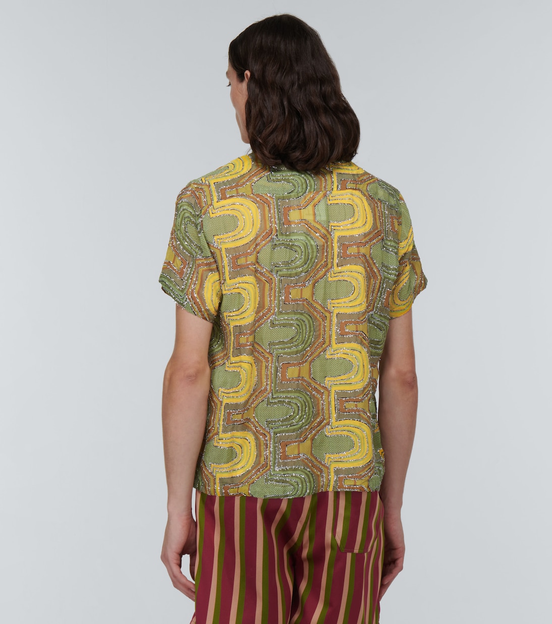 Chemise Disco Tinsel brodée | Bode