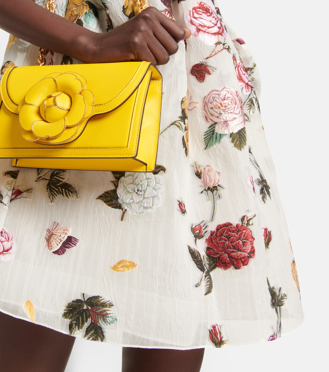 Floral fil coupé minidress | Oscar de la Renta
