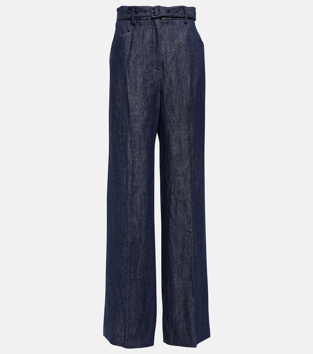 Belted high-rise wide-leg linen pants | Gabriela Hearst