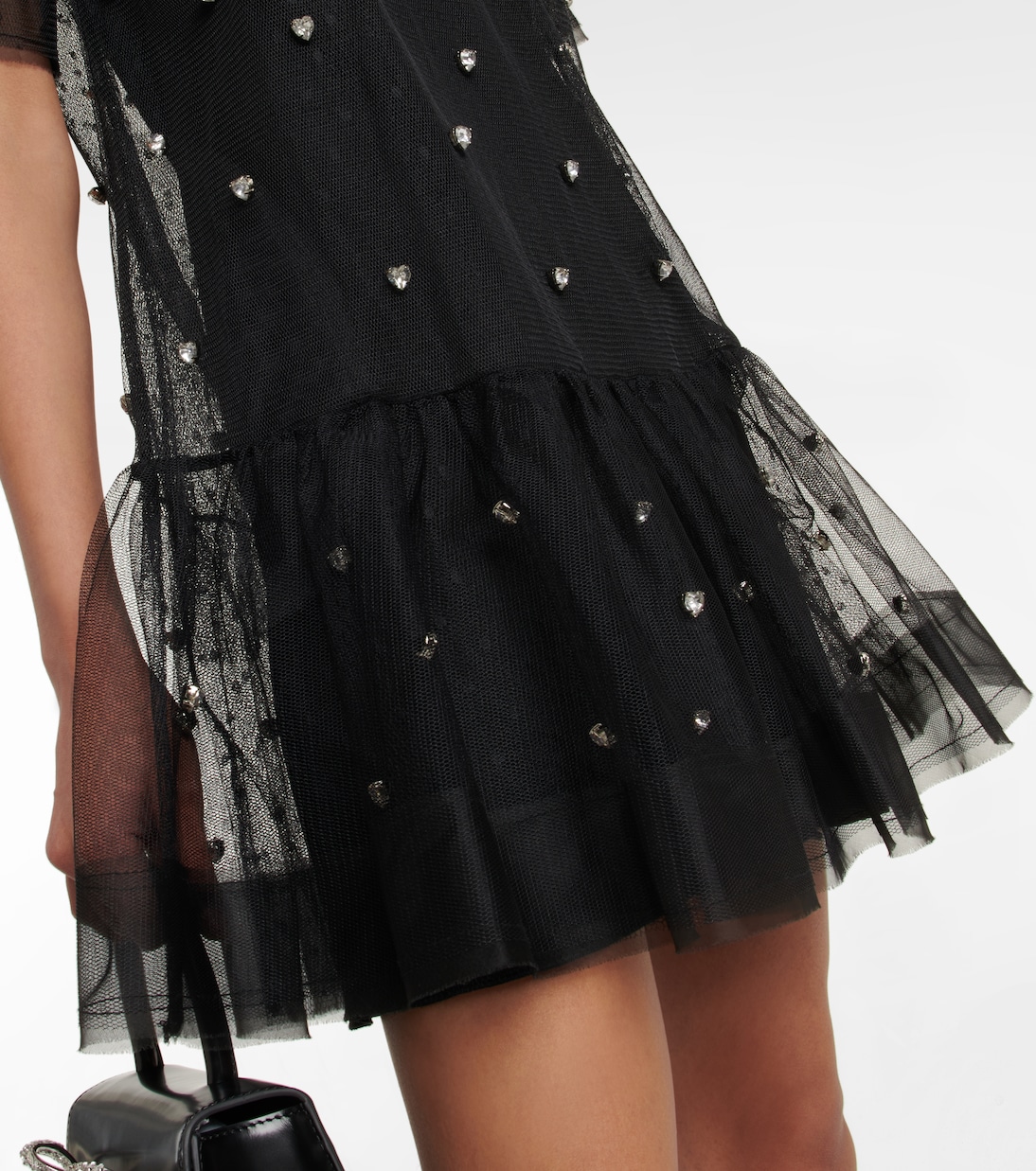 Embellished point d’esprit tulle minidress | REDValentino