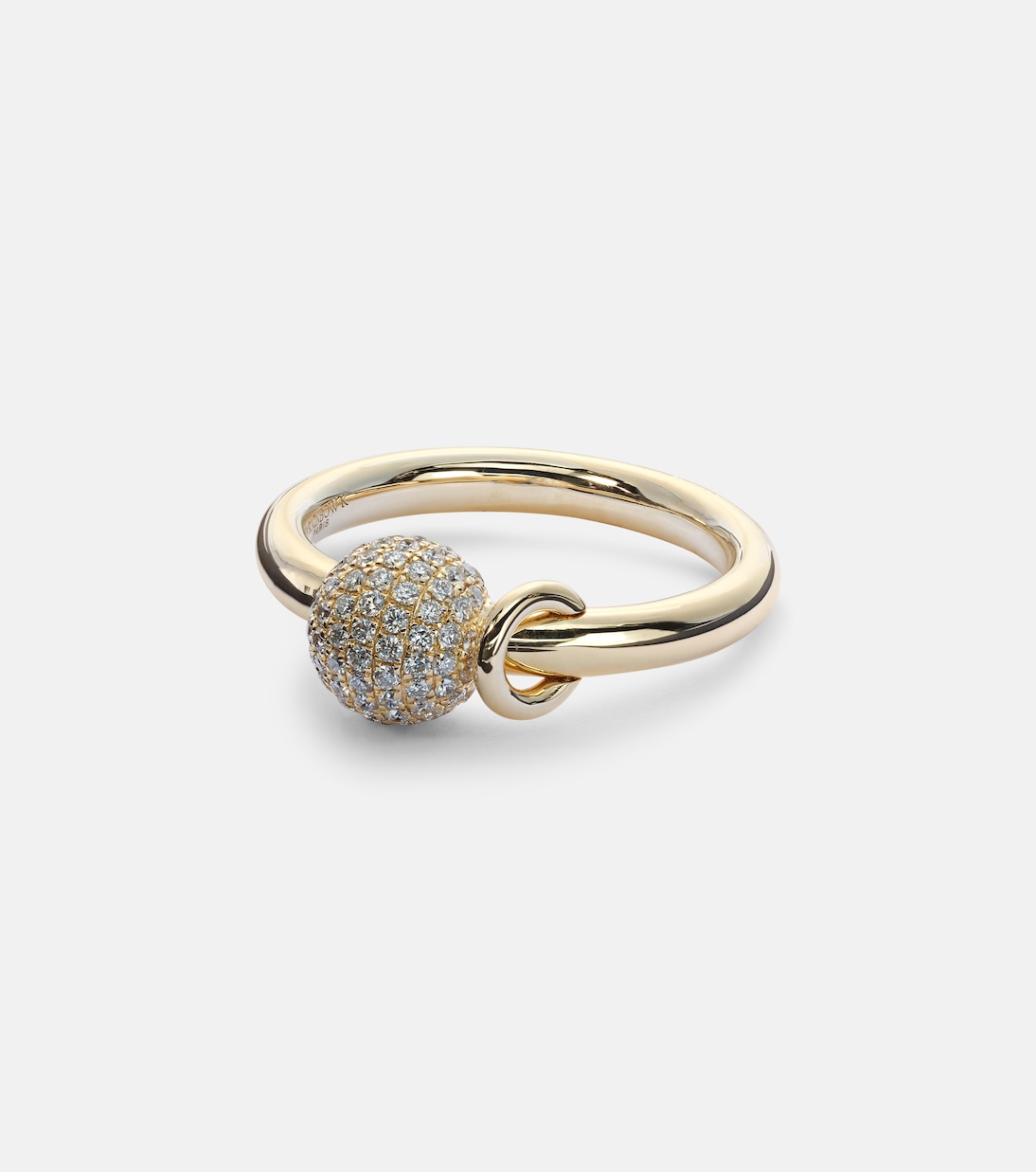 Bague Piercing en or 14 ct et diamants | Rainbow K