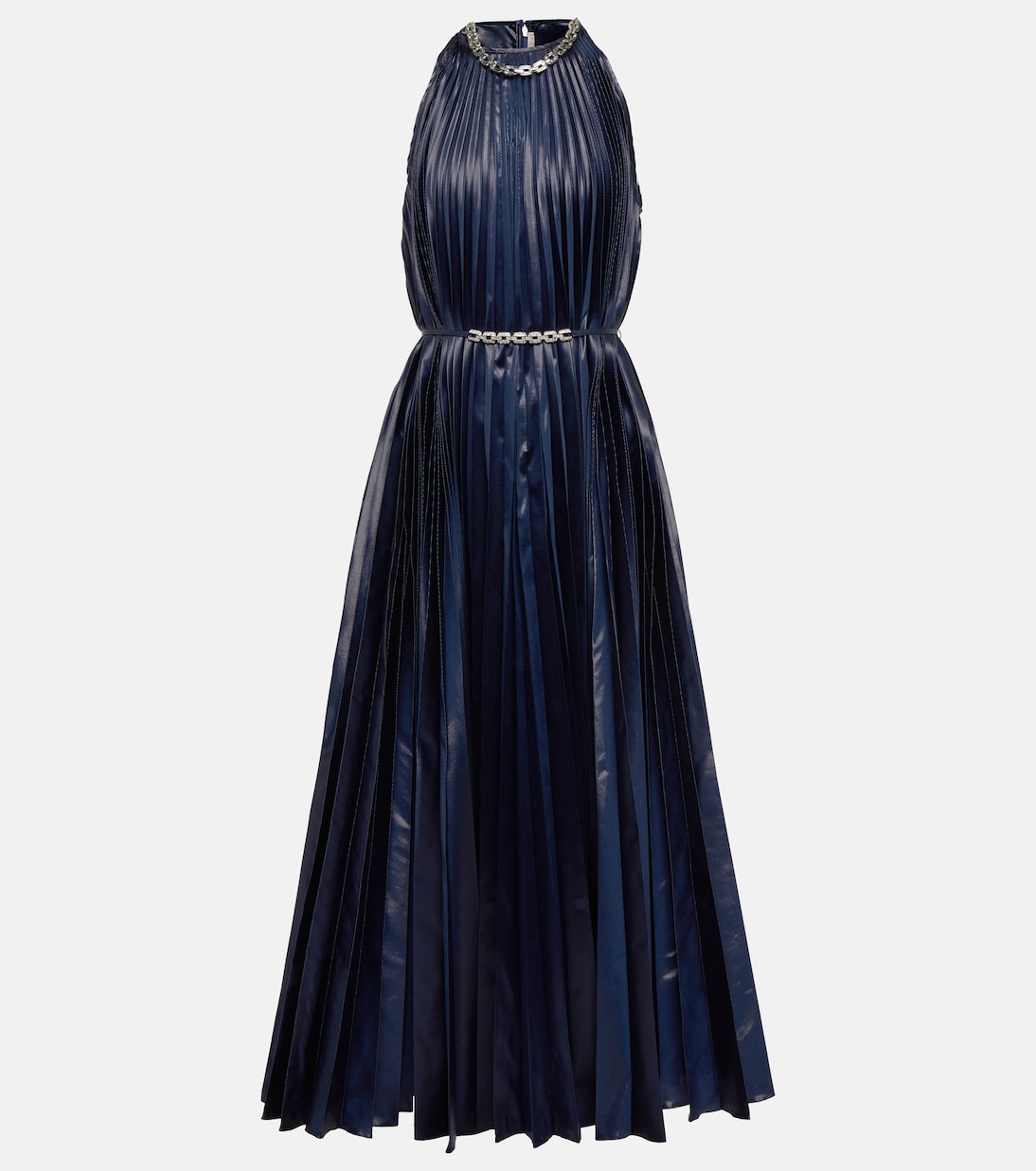 Embellished halterneck lamé midi dress | Christopher Kane