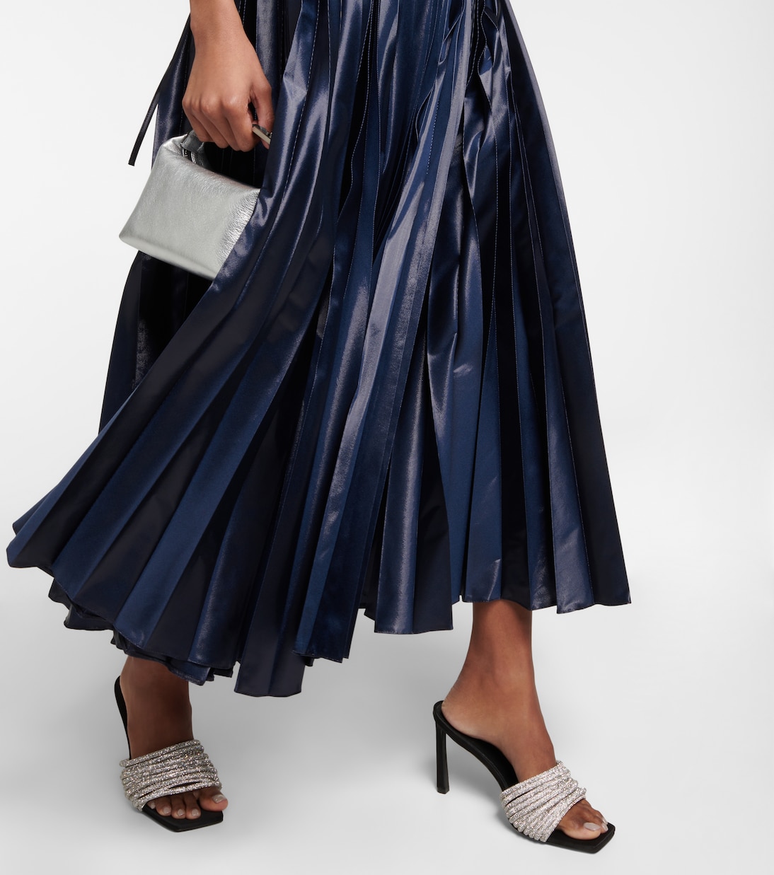 Embellished halterneck lamé midi dress | Christopher Kane