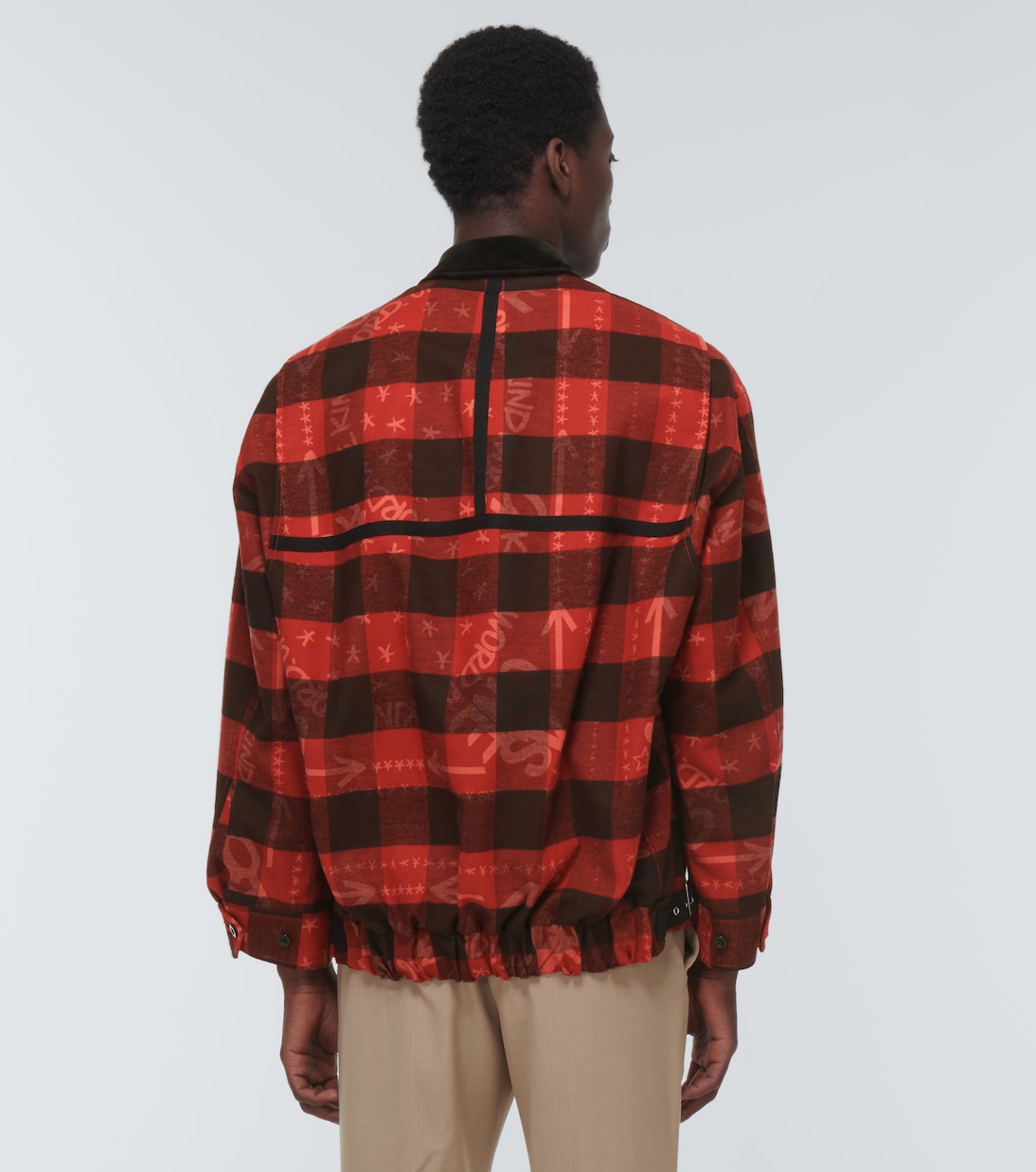 x Eric Haze checked cotton blouson jacket | Sacai