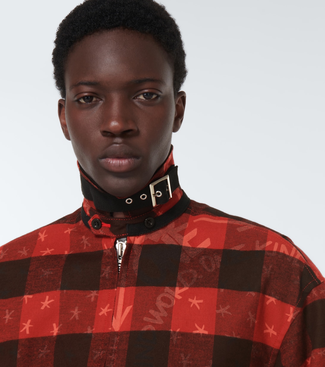 x Eric Haze checked cotton blouson jacket | Sacai