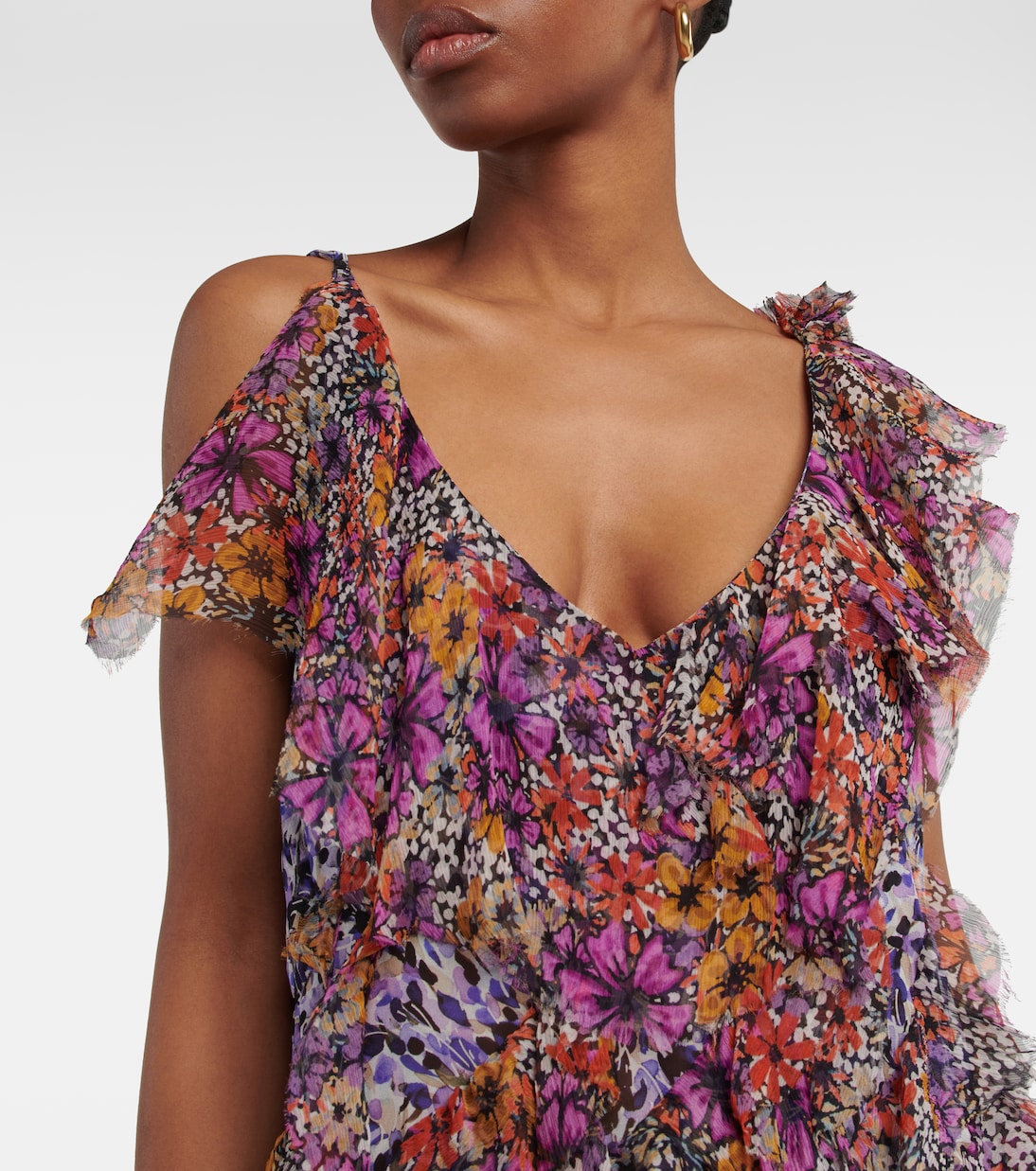 Bedrucktes Top aus Seiden-Crêpe | Dries Van Noten