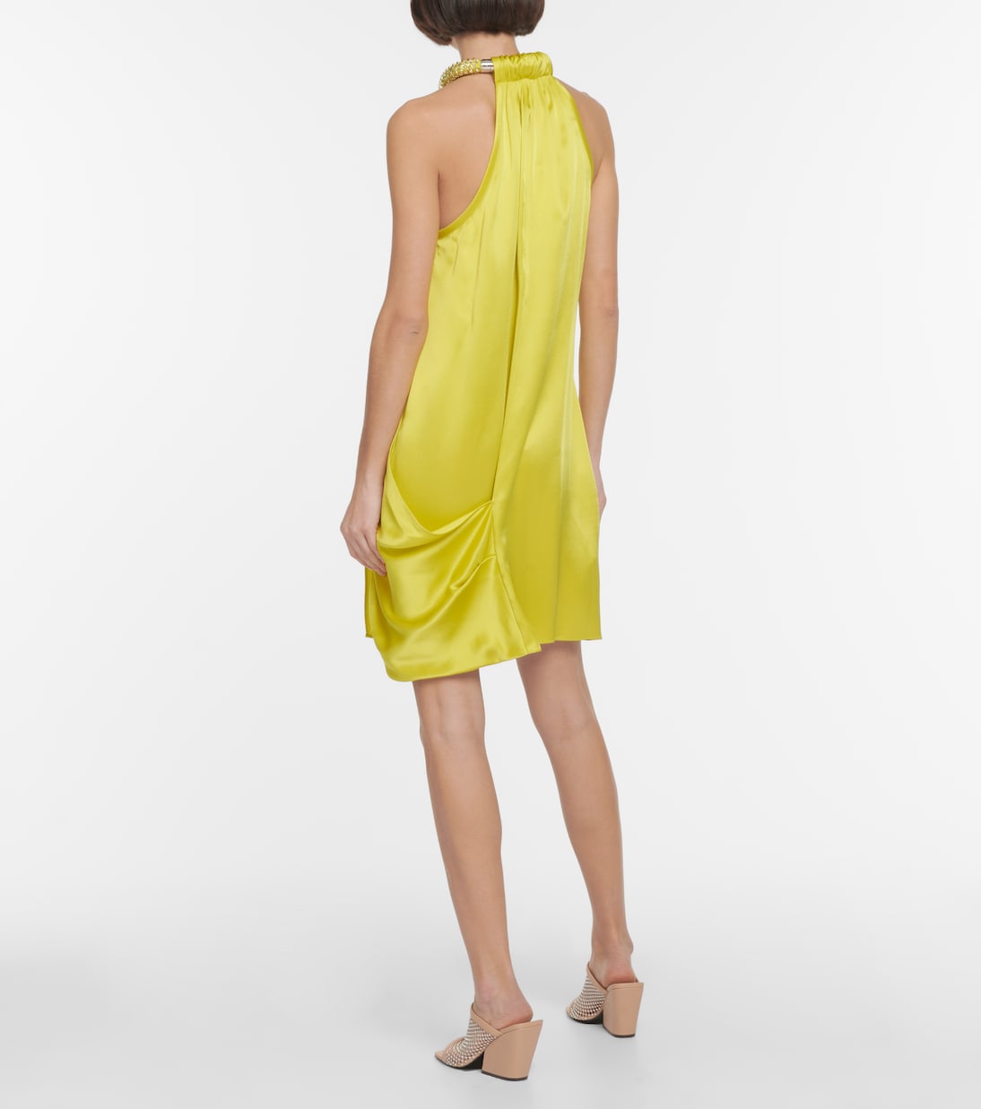Halterneck satin minidress | Stella McCartney