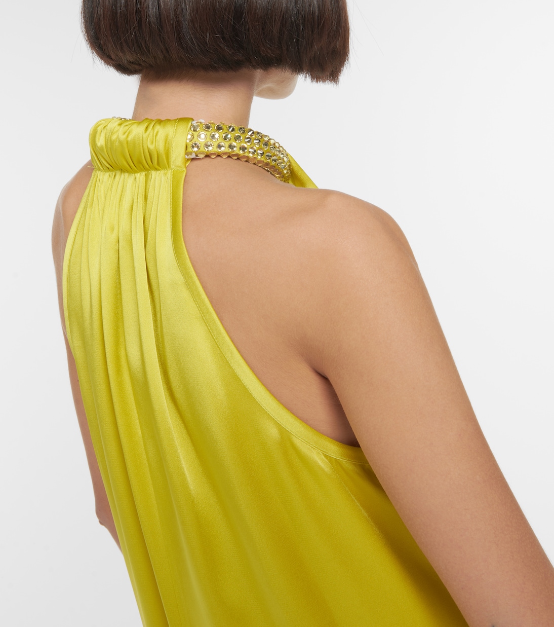 Halterneck satin minidress | Stella McCartney