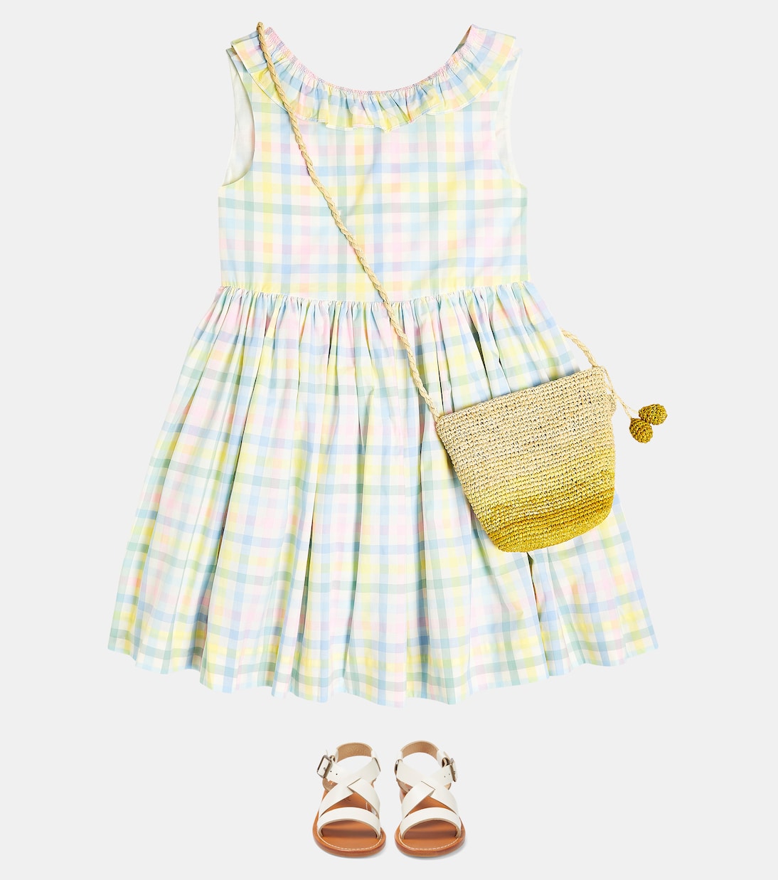 Robe Allison en coton à carreaux | Bonpoint