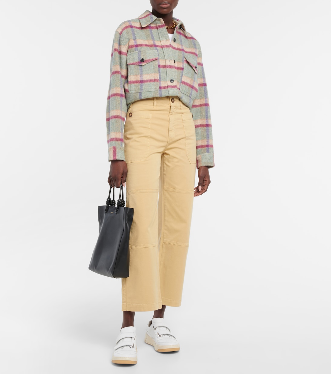 High-rise cropped cargo pants | Frame