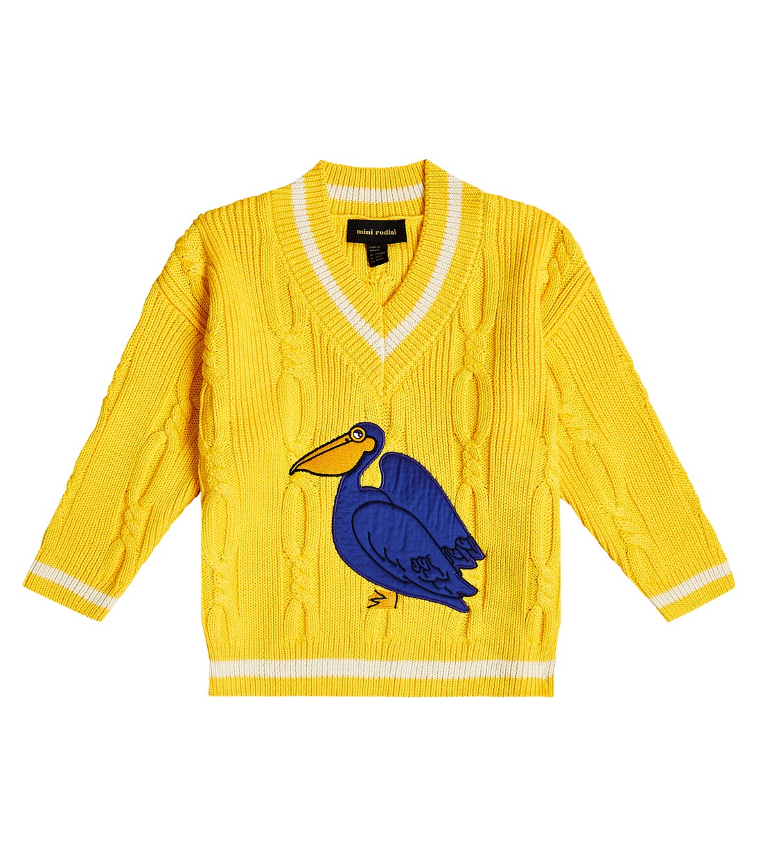 Jersey en punto de algodón bordado | Mini Rodini